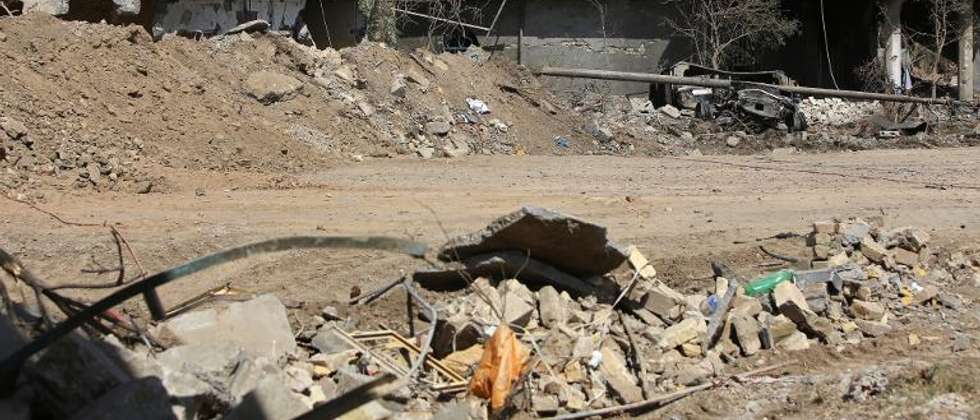 دمار في الضلوعية بشمال بغداد بعد مواجهات بين الجيش العراقي وتنظيم الدولة الاسلامية ( احمد الربيعي (ا ف ب/ارشيف) )