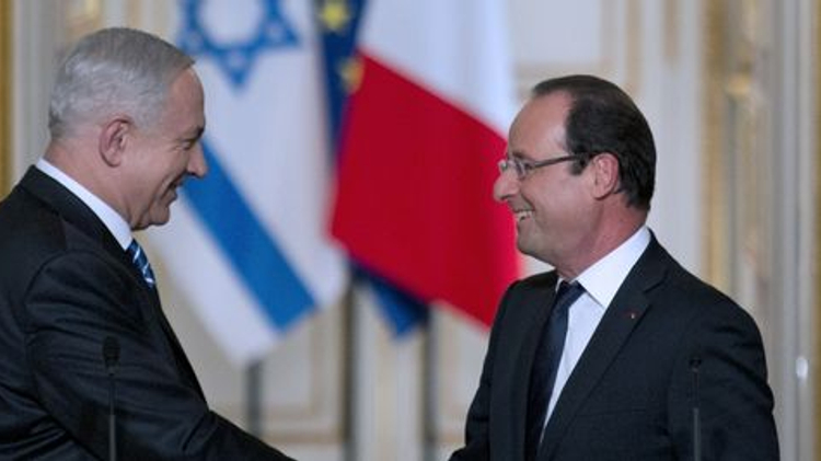 Benyamin Nétanyahou et François Hollande à l'Elysée, le 31 octobre 2012