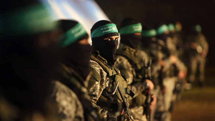 Members of Hamas's al-Qassam brigades