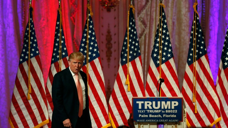 Republican presidential candidate Donald Trump, pictured on March 15, 2016 in West Palm Beach, Florida, has been eyeing the White House for nearly 30 years