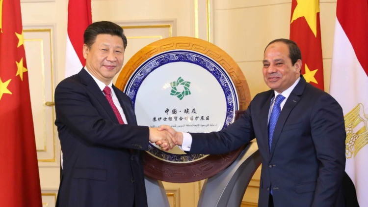 Chinese President Xi Jinping and his Egyptian counterpart Abdel Fatteh al-Sisi in Cairo, January 21 2016