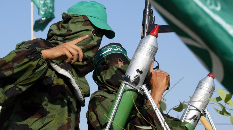 File photo of armed Hamas militants