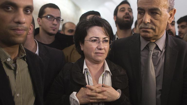 Joint List MK Haneen Zoabi in Jerusalem on February 17, 2015
