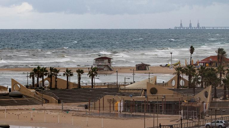 In this file photo, stormy sea is seen near the Israeli Mediterranean coastal town of Netanya, north of Tel Aviv, on December 11, 2013