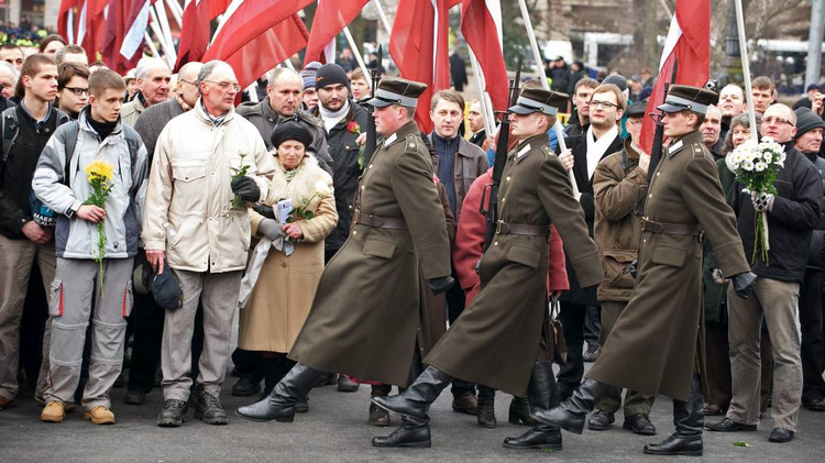 Veterans of Nazi SS Latvian divisions in 2009 event in Riga