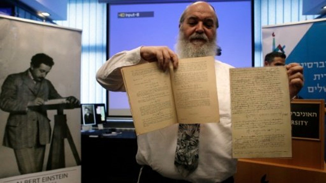 Einstein writings in Jerusalem show theory 100 years ahead of time