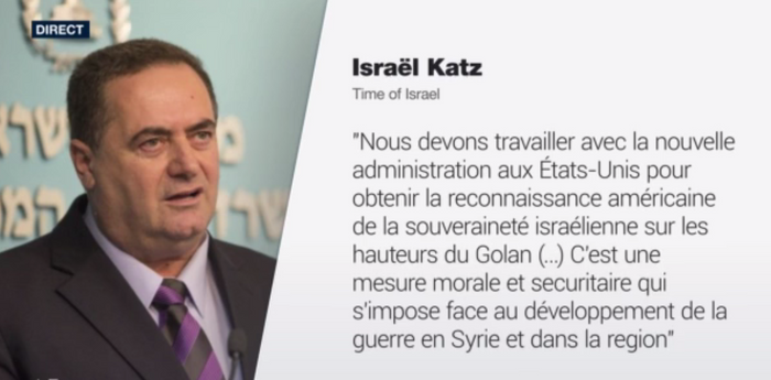 Israël Katz, Journal du Midi du 15/12/2016 i24NEWS