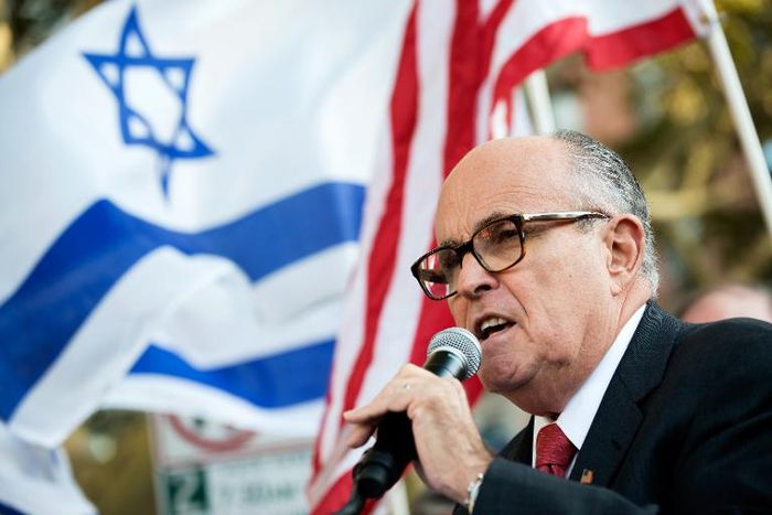 L'ancien maire républicain de New York Rudy Giuliani, le 20 octobre 2014 à New York Bryan Thomas (Getty/AFP/Archives)