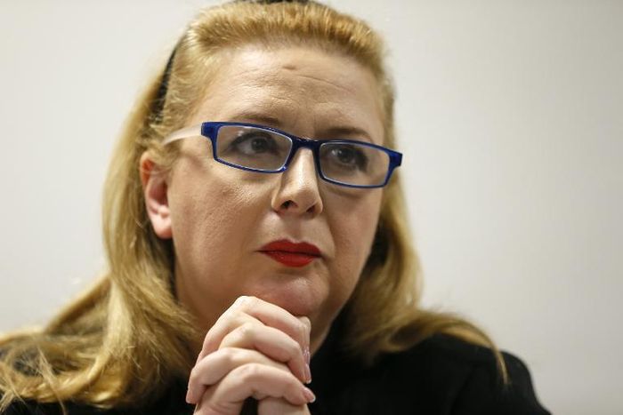 Yasser Arafat's widow, Suha Arafat, gives a press conference in Paris on December 3, 2013 Patrick Kovarik (AFP)