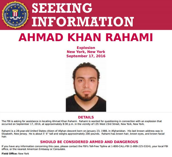 Ahmad Khan Rahami FBI