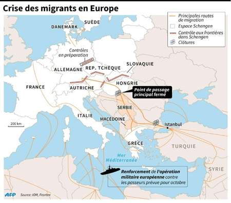 jgd/smi/jj, jj/sim (AFP) - Crise des migrants en Europe ( jgd/smi/jj, jj/sim (AFP) ) Crise des migrants en Europe ( jgd/smi/jj, jj/sim (AFP) )
