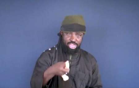 This screen grab image taken on February 18, 2015 from a video made available by Islamist group Boko Haram shows their leader Abubakar Shekau making a statement at an undisclosed location - Boko Haram/AFP/File Boko Haram/AFP/File
