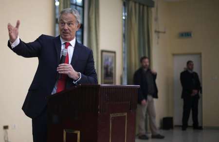 Tony Blair, ancien Premier ministre britannique, le 15 février 2015 à Gaza - Suhaib Salem (Pool/AFP/Archives) Suhaib Salem (Pool/AFP/Archives)