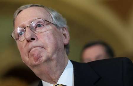 Democrats withdrew their support after Republican Senate Majority Leader Mitch McConnell refused to package the fast-track measure with three other trade bills - Win Mcnamee (Getty/AFP/File) Win Mcnamee (Getty/AFP/File)