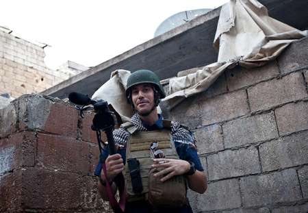 Nicole Tung (AFP/File) - A picture taken on November 5, 2012 in Aleppo shows US freelance reporter James Foley, who was kidnapped in war-torn Syria ( Nicole Tung (AFP/File) ) A picture taken on November 5, 2012 in Aleppo shows US freelance reporter James Foley, who was kidnapped in war-torn Syria ( Nicole Tung (AFP/File) )