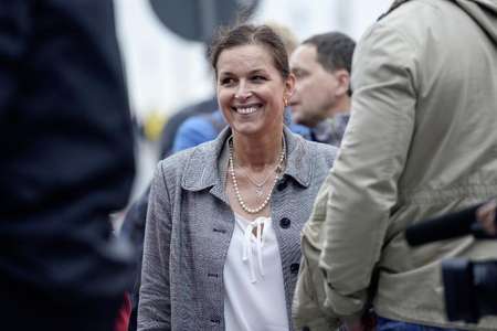 Tatjana Festerling, top candidate for Dresden's mayor from the German right-wing movement PEGIDA, attends a rally on June 1, 2015 in Dresden, Germany ( Jens Schlueter (AFP/File) )