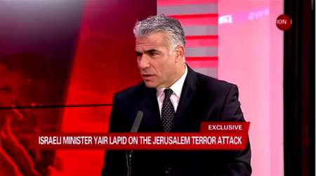 Israeli Finance Minister Yair Lapid in an interview with i24news on November 18, 2014 i24news