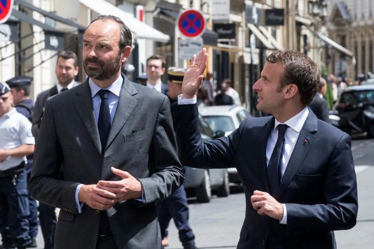 Le Premier ministre Edouard Philippe et le président Emmanuel Macron à Paris le 23 mai 2017 Etienne LAURENT