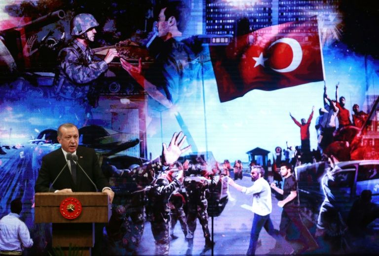 The Latest: Erdogan returns to Turkey's capital for ceremony