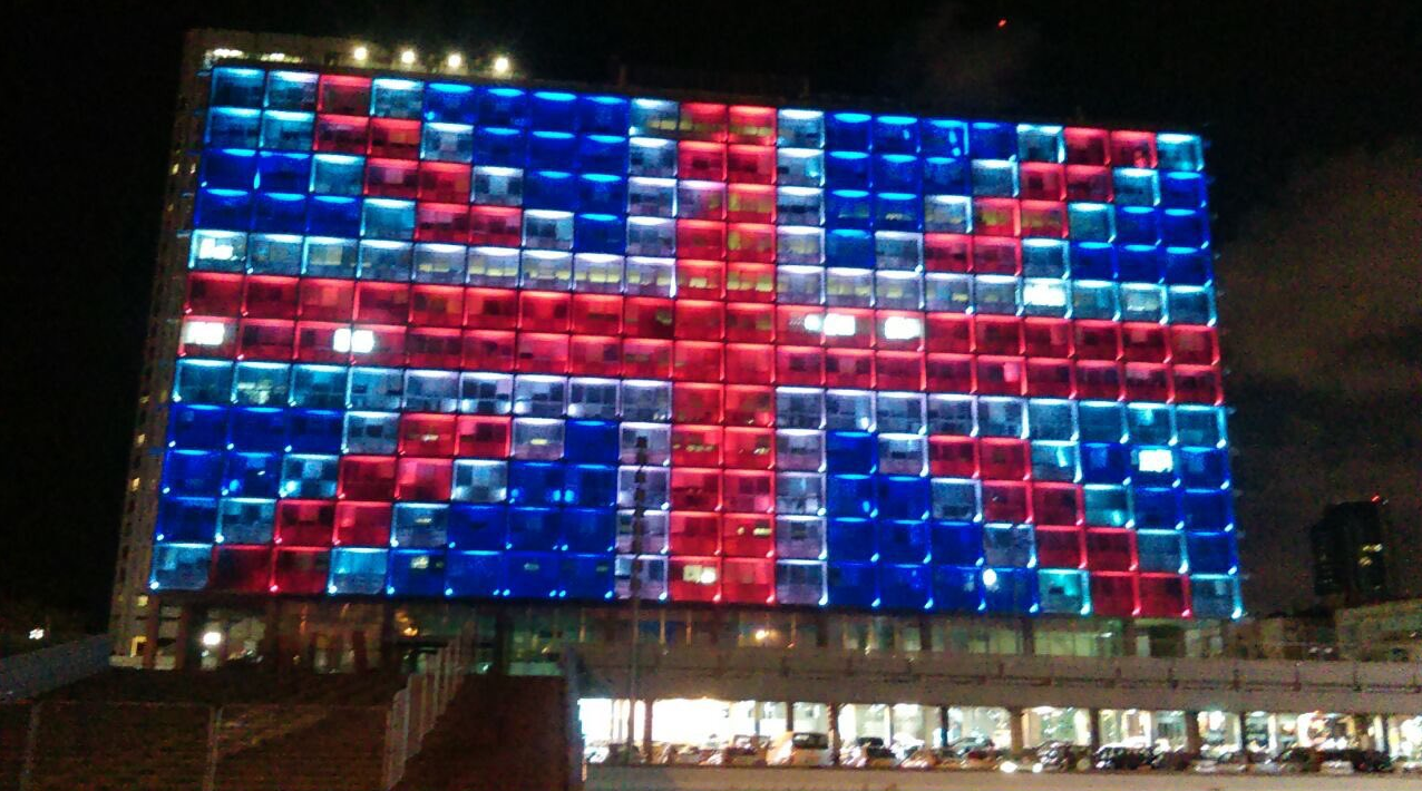 La ville de Tel Aviv rend hommage aux victimes de l'attentat de Manchester Mairie de Tel Aviv- Twitter