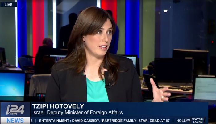 Israel's Deputy Foreign Minister Tzipi Hotovely on i24NEWS