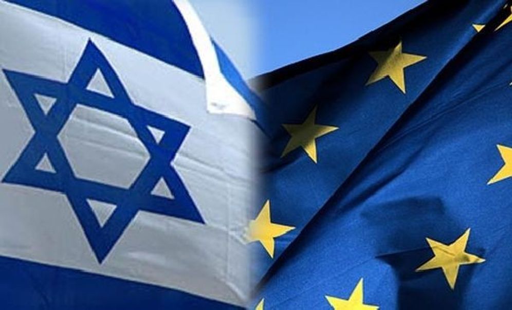 AI Drapeaux israélien et européen