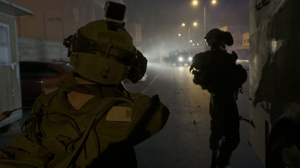 Soldiers operate in the Dheisheh refugee camp near Bethlehem in the southern West Bank, July 23, 2018