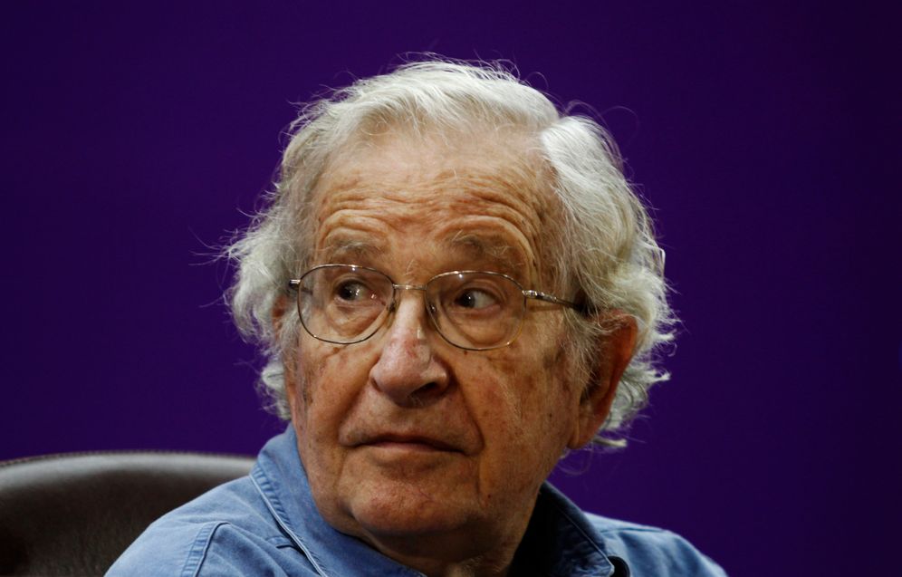 FILE: Jewish-American scholar and activist Noam Chomsky attends a conference at the Islamic University in Gaza City, Saturday, Oct. 20 , 2012. Chomsky entered Gaza Strip from Egypt Thursday for his first visit to Gaza.