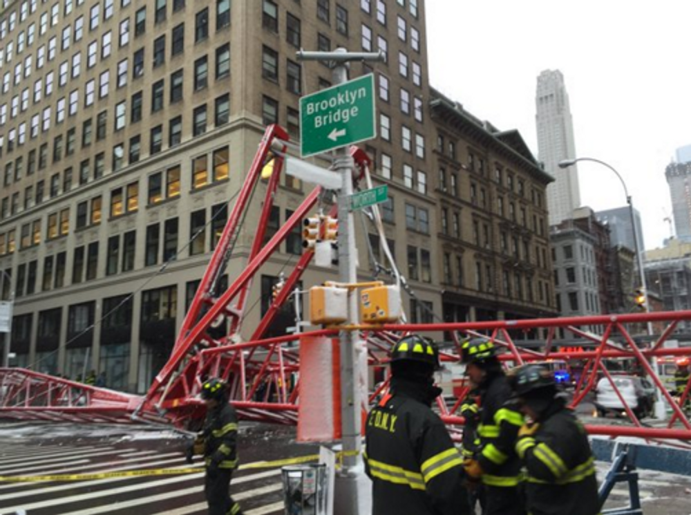 Giant Crane Falls In New York, Killing One, Injuring At Least 15 Others