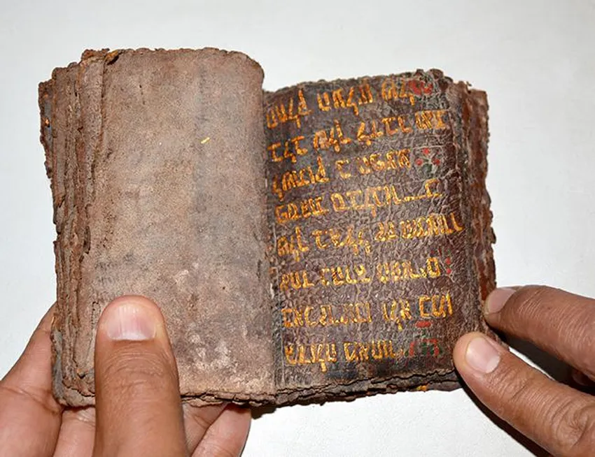 A fake Torah scroll discovered by police in southwest Turkey in November 2017