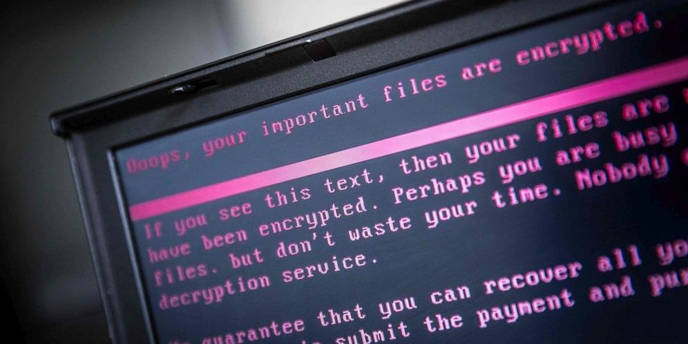 L'écran d'un ordinateur, victime d'une cyberattaque