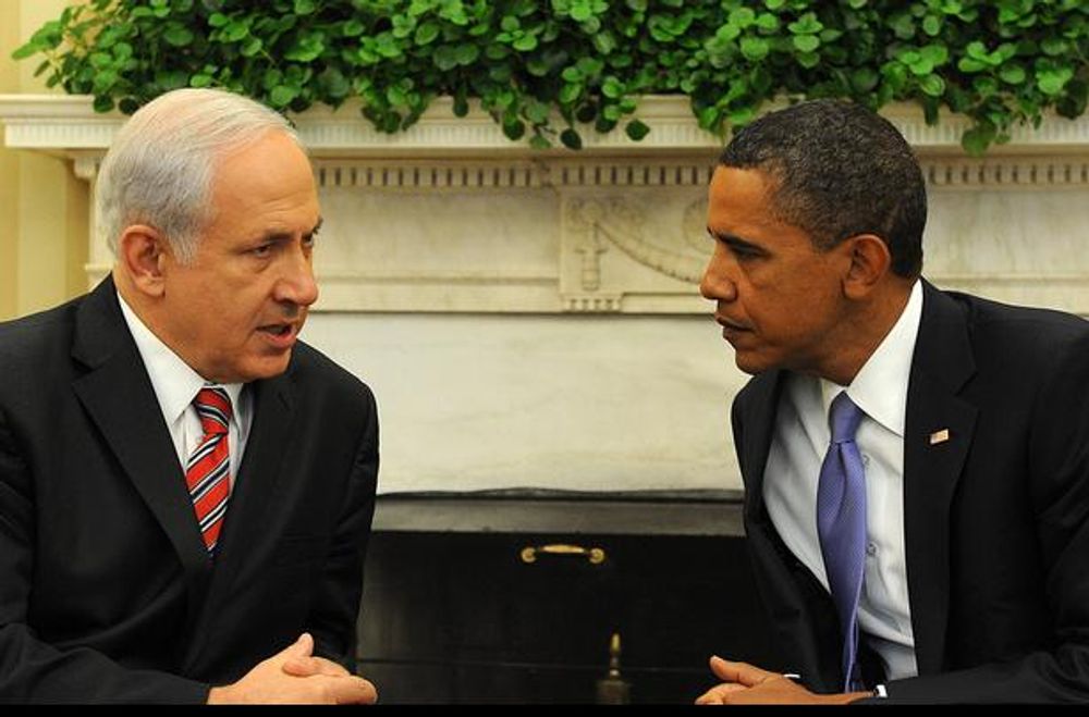 Prime Minister Benjamin Netanyahu and President Barack Obama at the White House, January 9, 2010.