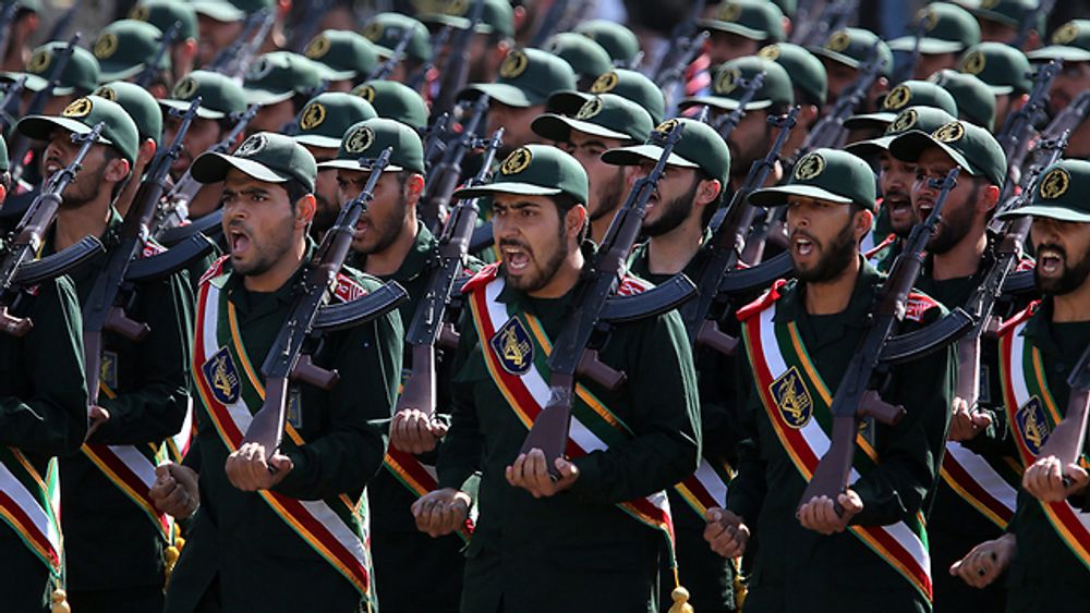 Iran’s Islamic Revolutionary Guard Corps during a march.