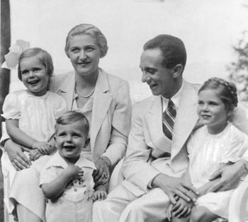 Magda and Joseph Goebbels with some of their children, circa 1937