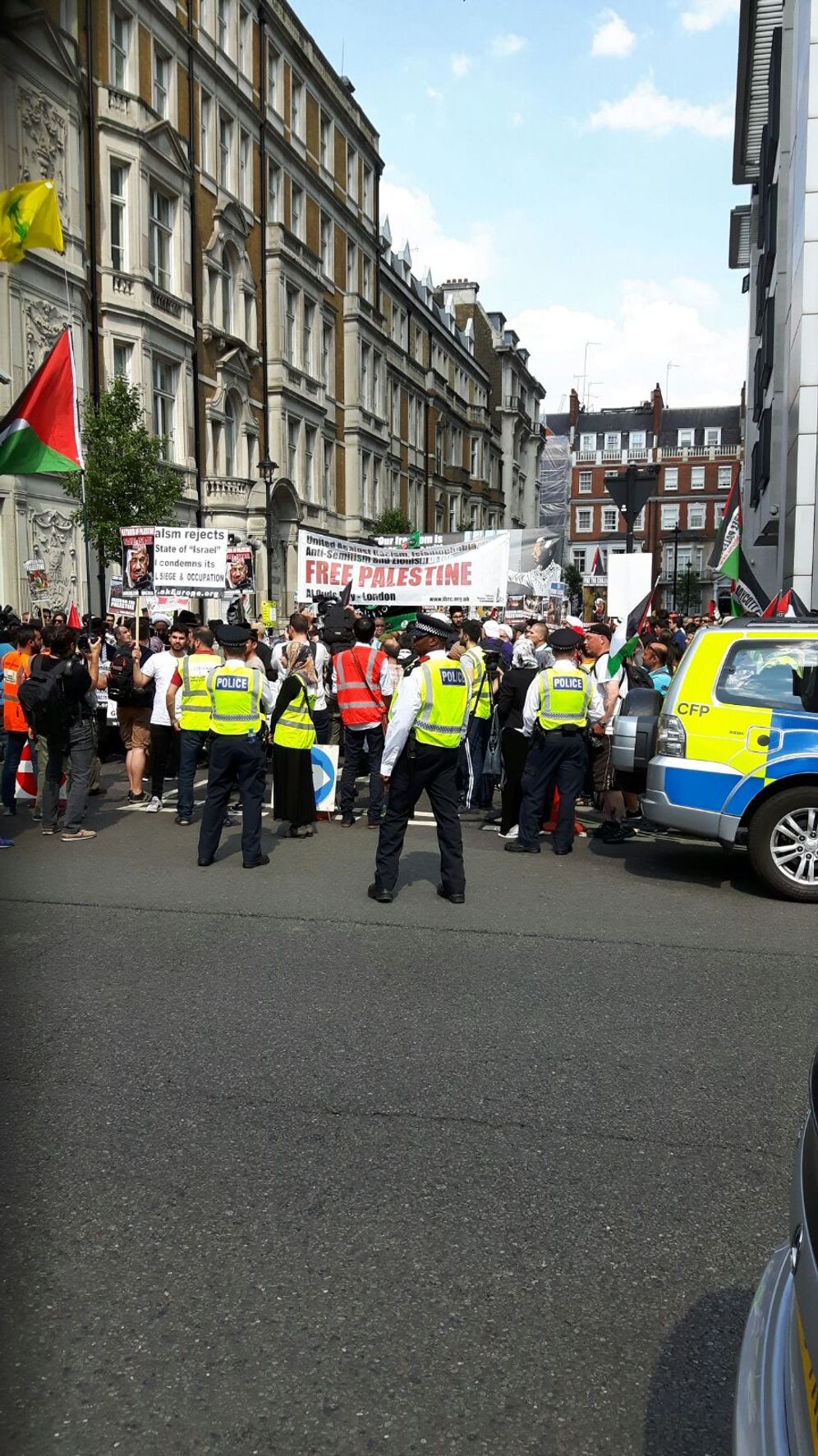 Participants in the annual Al Quds Day march in London, 18th June 2017.