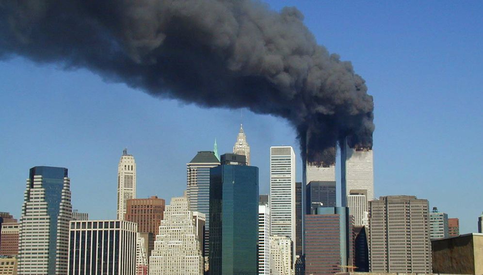 Wikipedia The Twin Towers in New York City on 9/11/2001