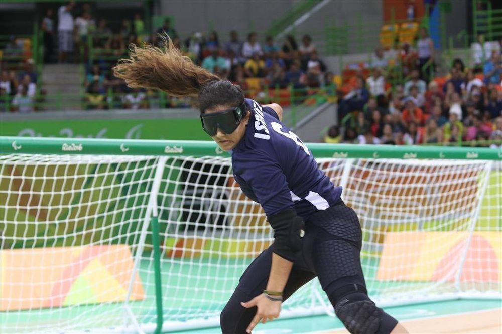 Israel's women's goalball team competes at the Rio Paralympics, September 9, 2016