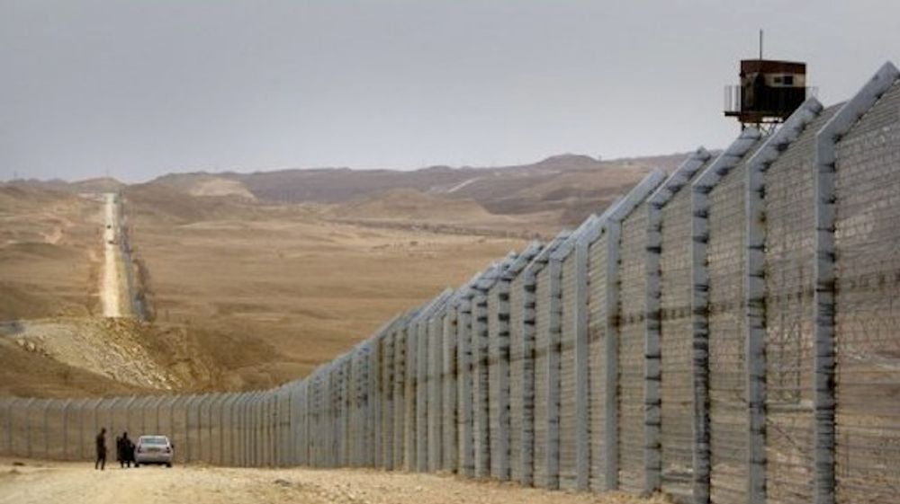 The border fence along Israel's border with Egypt near the Red Sea resort town of Eilat
