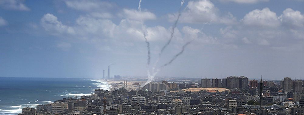 Iron Dome intercepts Hamas rockets over Tel Aviv, July 16 2014