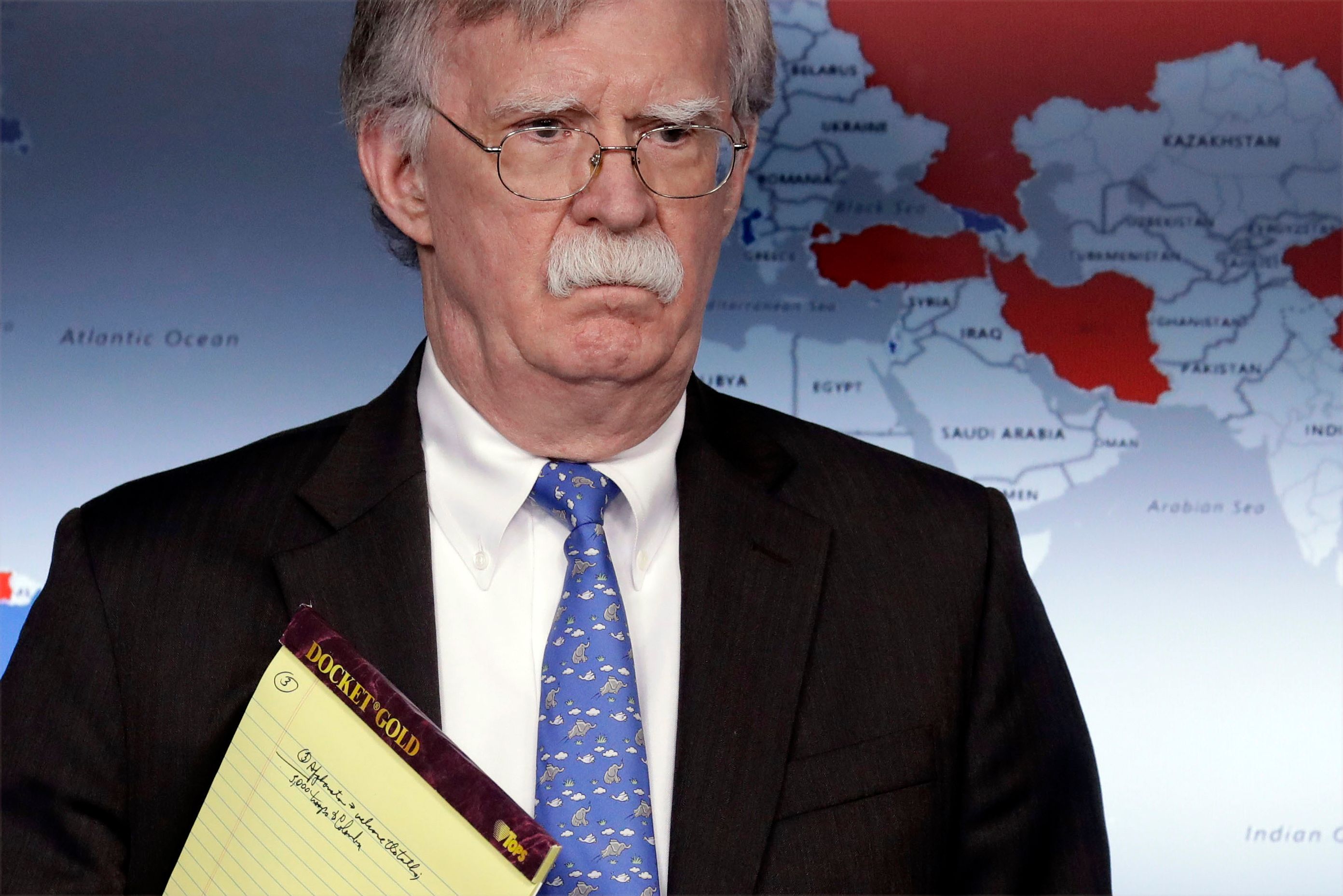 Notepad Diplomacy Bolton Sends Maduro Subtle Threat To Deploy US