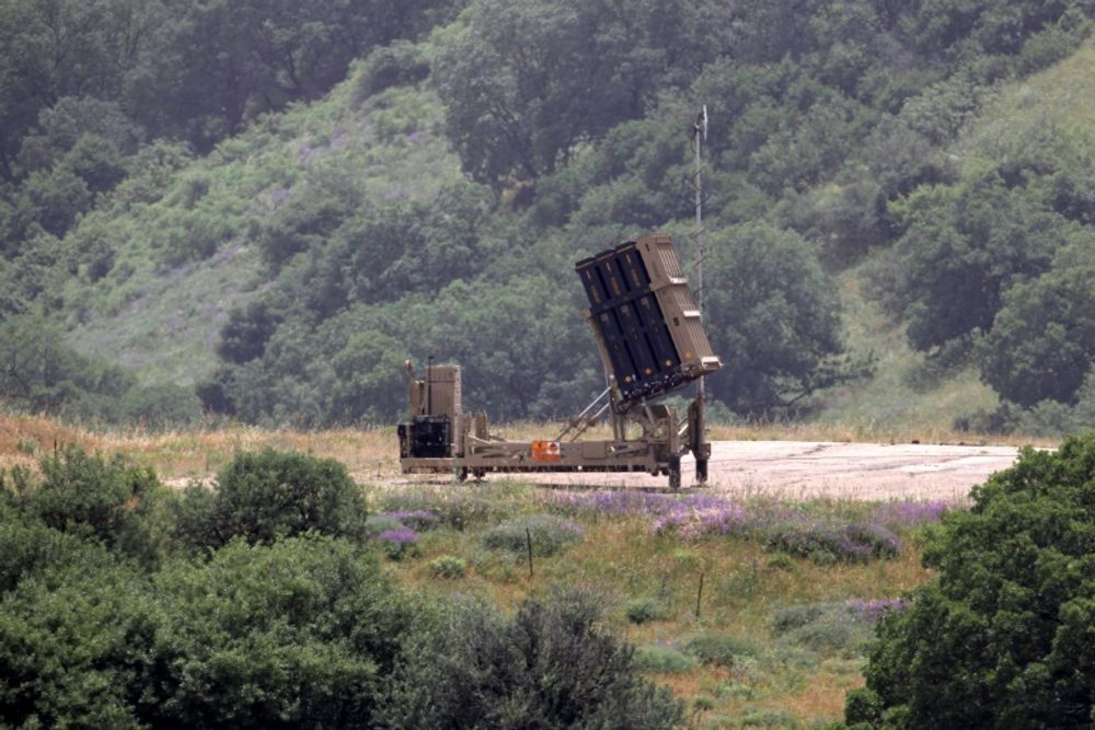 Israeli Iron Dome defense system deployed in the Israeli Golan Heights near the border with Syria, on May 7, 2018.