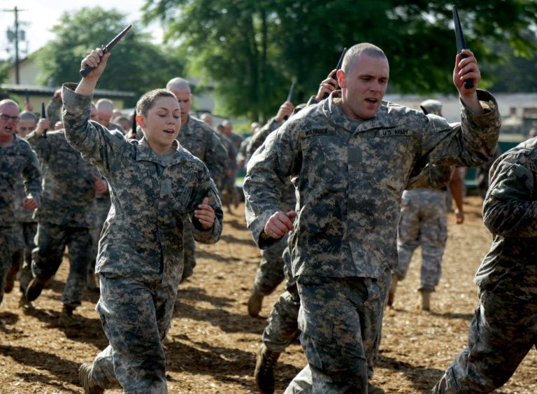 female recruit with infantry mos