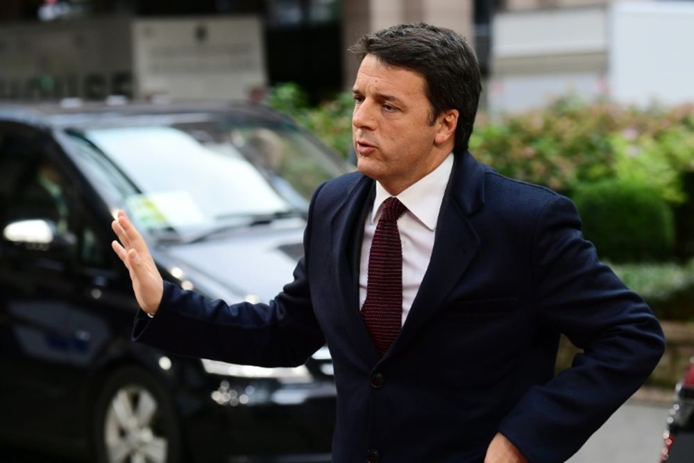 Italy's Prime minister Matteo Renzi arrives for an European Union leaders summit at the European Council in Brussels, on October 20, 2016