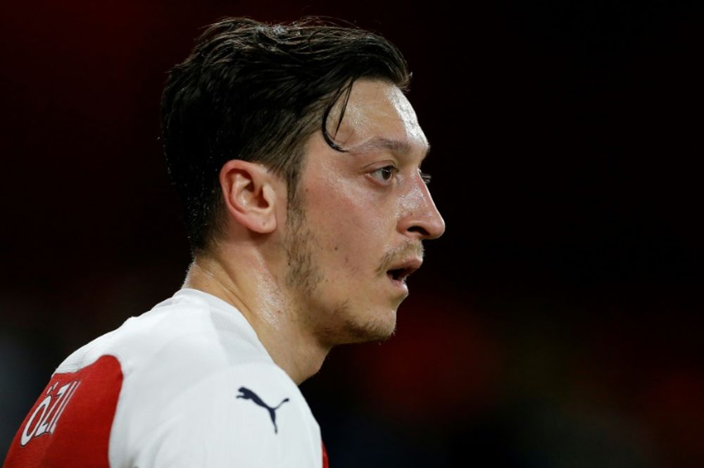 Arsenal midfielder Mesut Ozil scored the first goal in his side's 5-1 win against Bournemouth