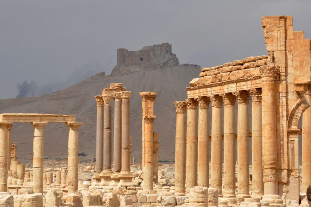 La citadelle de Palmyre, le 3 mars 2017 en Syrie