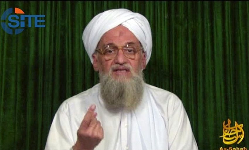 A handhout photo provided by the SITE Intelligence Group on February 12, 2012 shows Al-Qaeda's chief Ayman al-Zawahiri at an undisclosed location