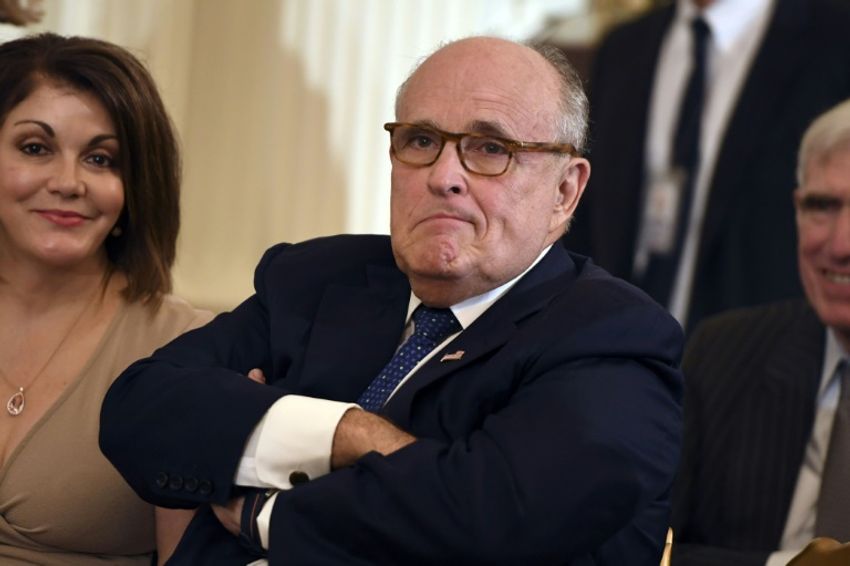 The president's personal lawyer Rudy Giuliani, pictured in July 2018