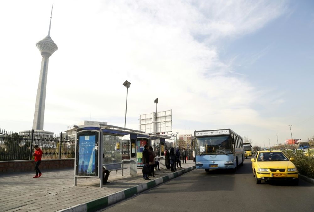 Photo prise le 3 janvier 2018 dans le centre-ville de Téhéran, la capitale iranienne