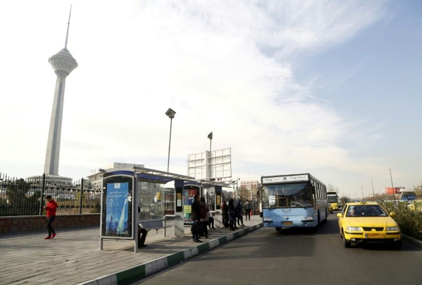Photo prise le 3 janvier 2018 dans le centre-ville de Téhéran, la capitale iranienne