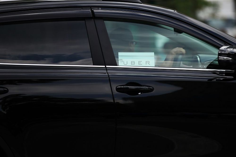 Un véhicule Uber circulant dans le quartier de Manhattan le 20 juin 2015 à New York